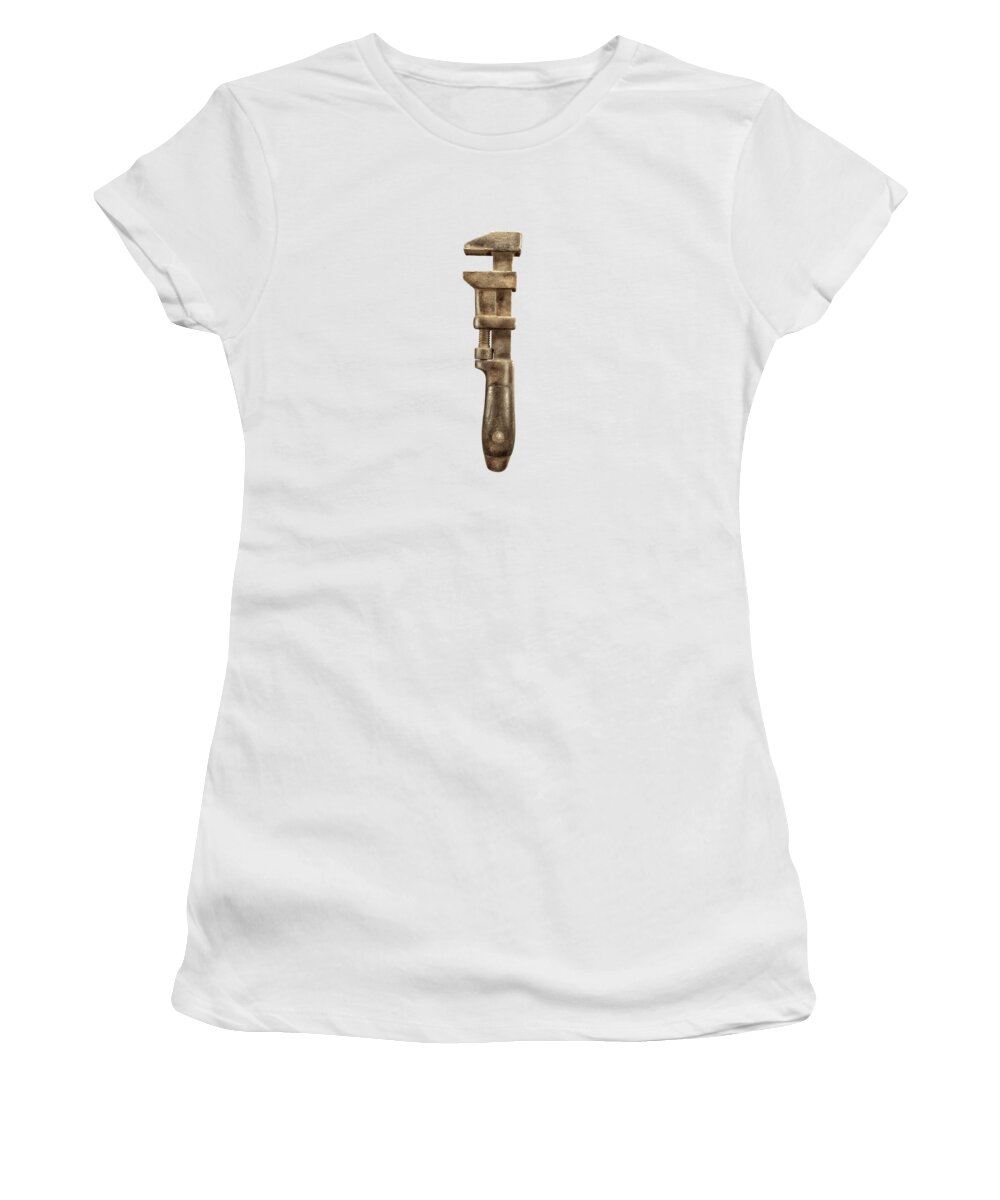 Antique Women's T-Shirt featuring the photograph Adjustable Wrench Left Face by YoPedro