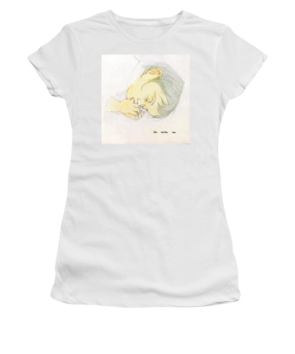 Acrylic Women's T-Shirt featuring the painting Ants Dream by Fumiyo Yoshikawa