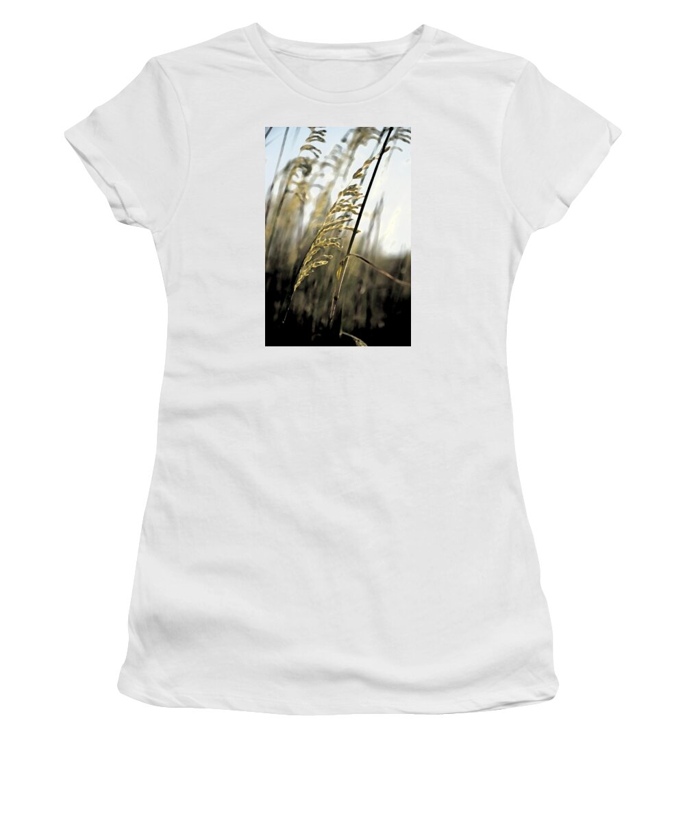 Grass Women's T-Shirt featuring the photograph Artistic Grass - PLA377 by Gordon Sarti