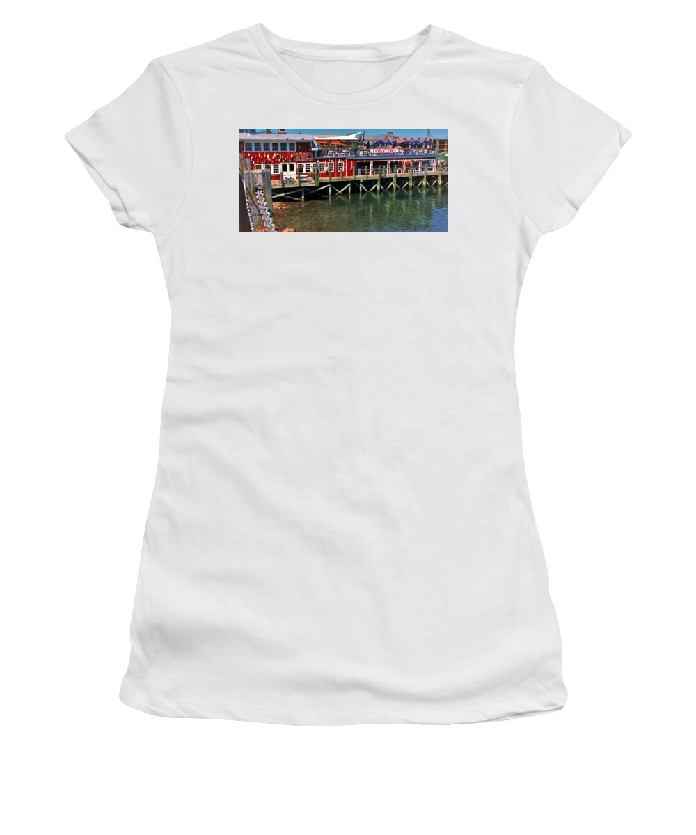 Bar Harbor Women's T-Shirt featuring the photograph Bar Harbor #1 by Lisa Dunn