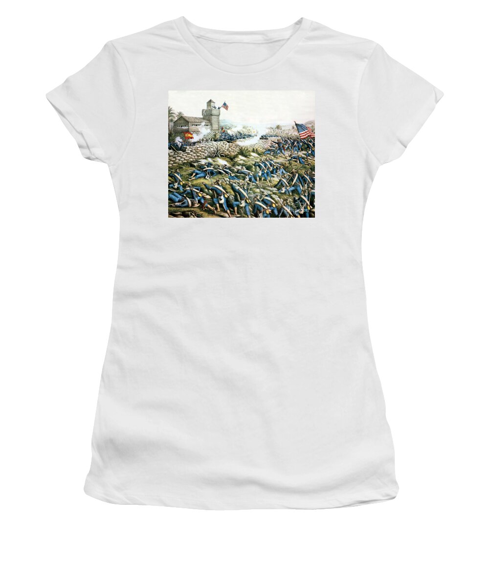 Military Women's T-Shirt featuring the photograph Battle Of San Juan Hill, 1898 #1 by Science Source