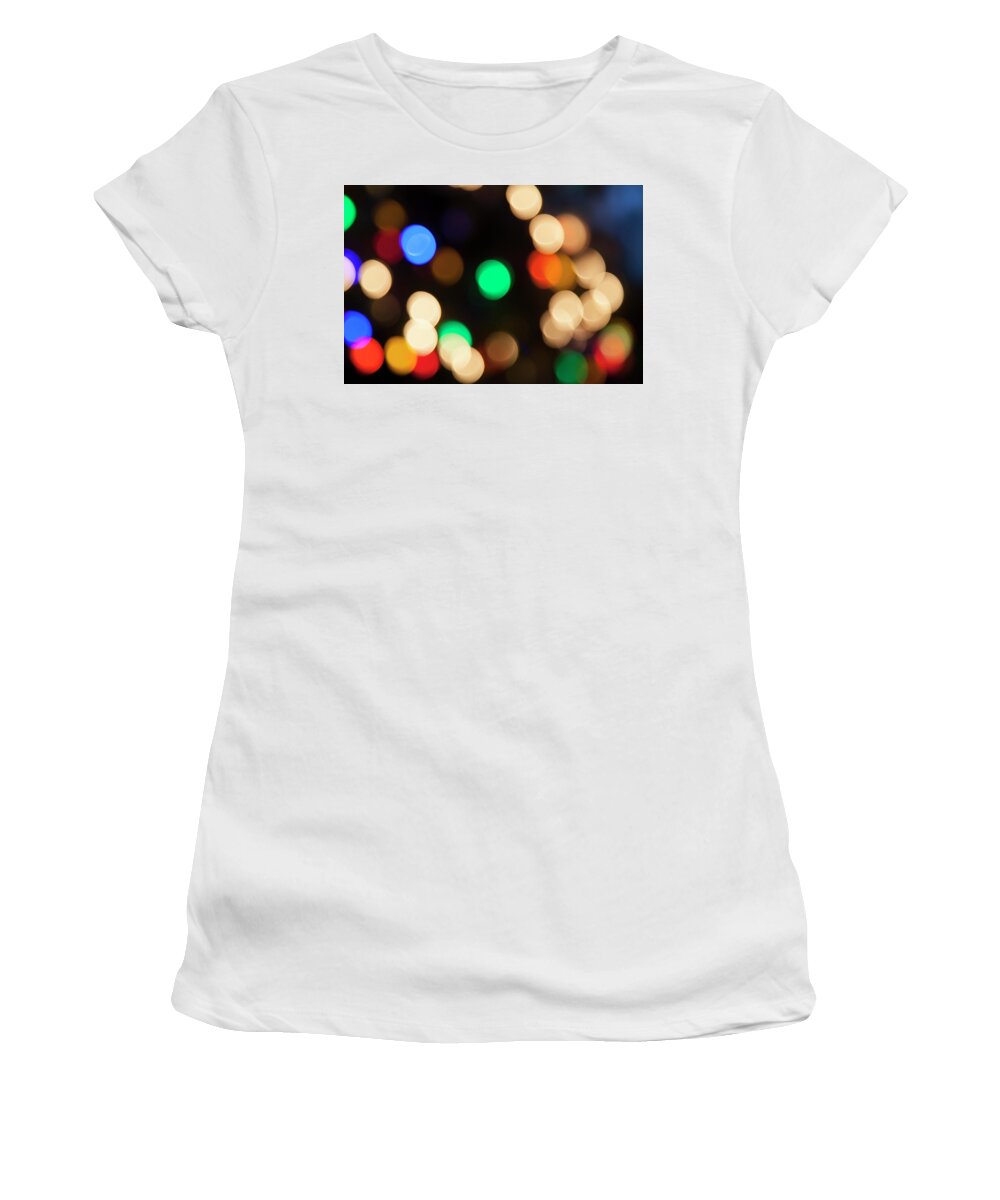 Holiday Women's T-Shirt featuring the photograph Christmas Lights #1 by Susan Stone