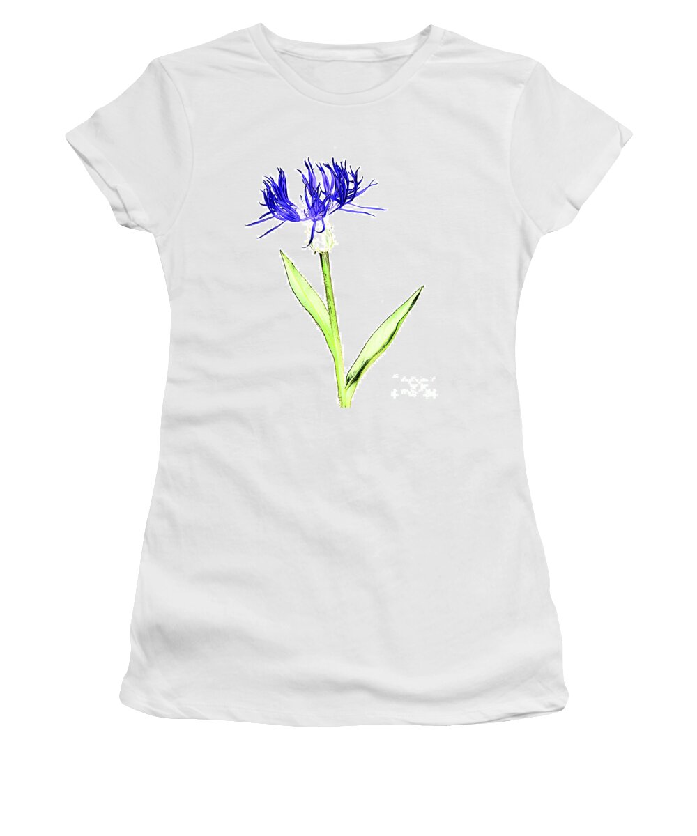 Digital Women's T-Shirt featuring the photograph Cornflower No.5 by Tony Mills