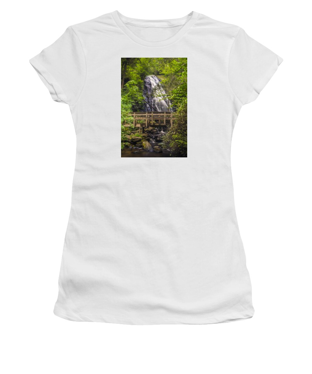 Landscape Women's T-Shirt featuring the photograph Crabtree Bridge #1 by Joye Ardyn Durham
