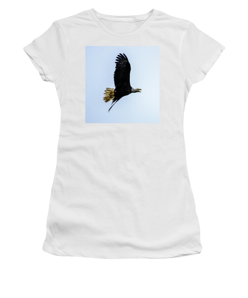Eagle Women's T-Shirt featuring the photograph Eagle #1 by Jerry Cahill