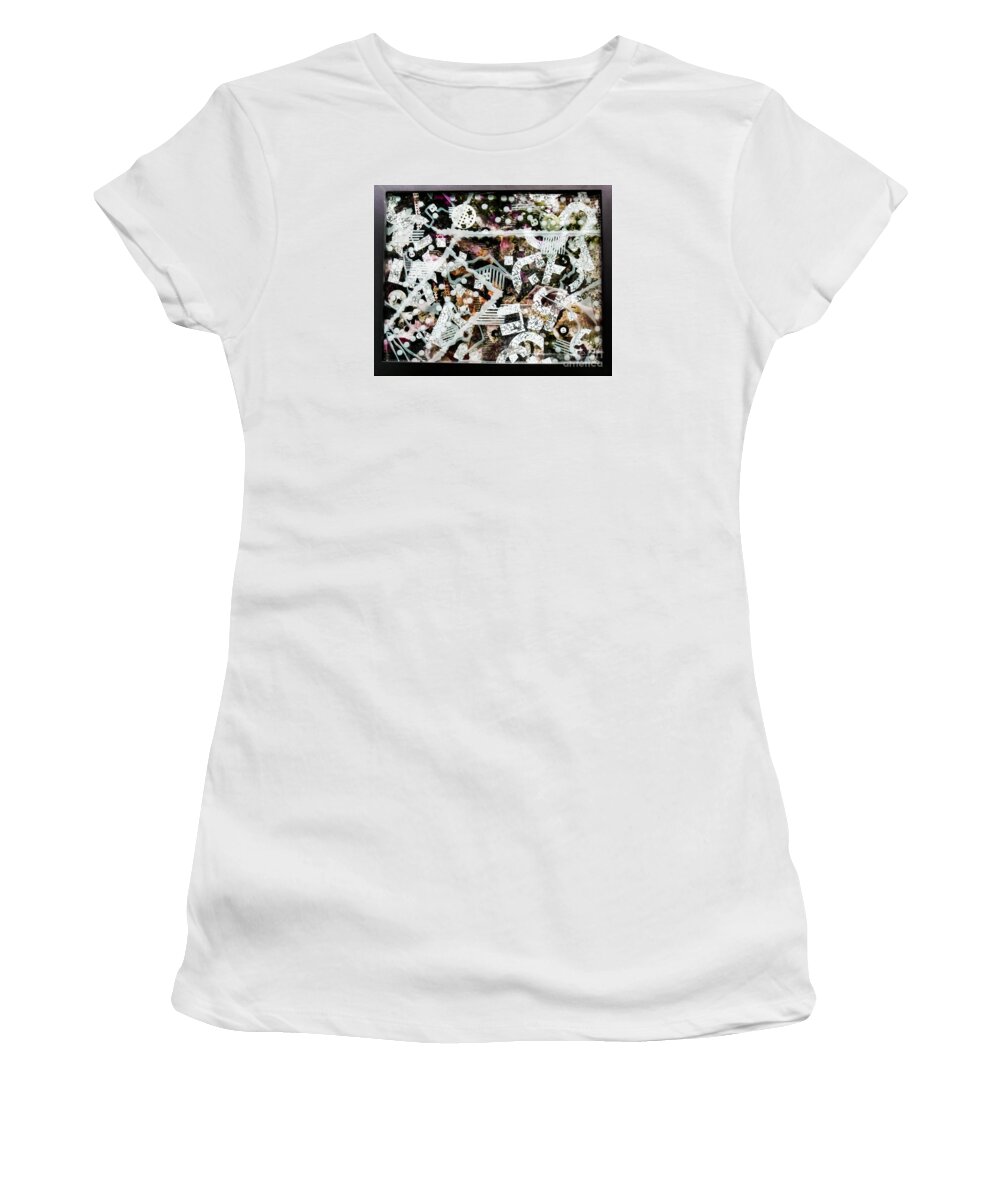 Parallel Women's T-Shirt featuring the glass art Shifting Layers by Alone Larsen