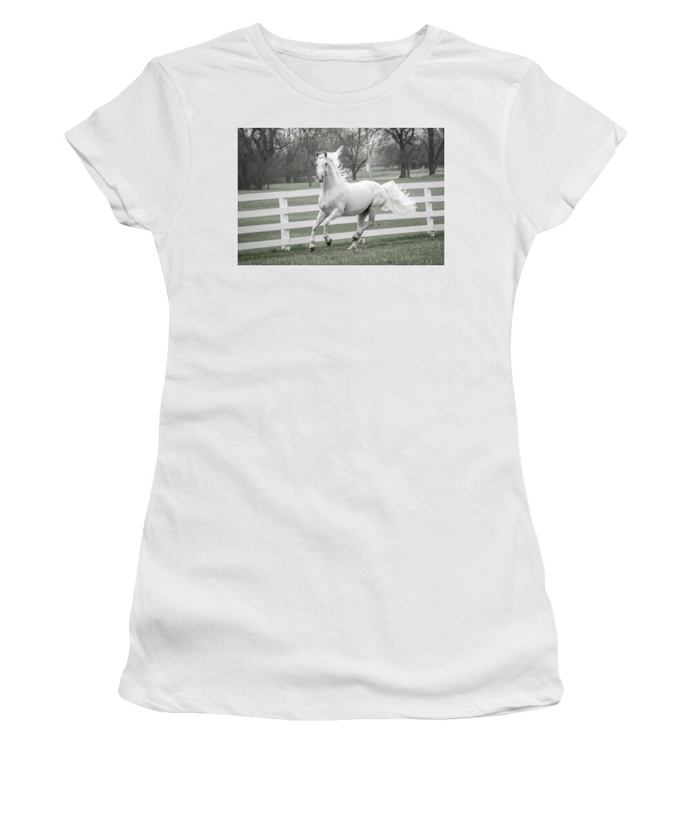  Women's T-Shirt featuring the photograph Horse #1 by Tony HUTSON