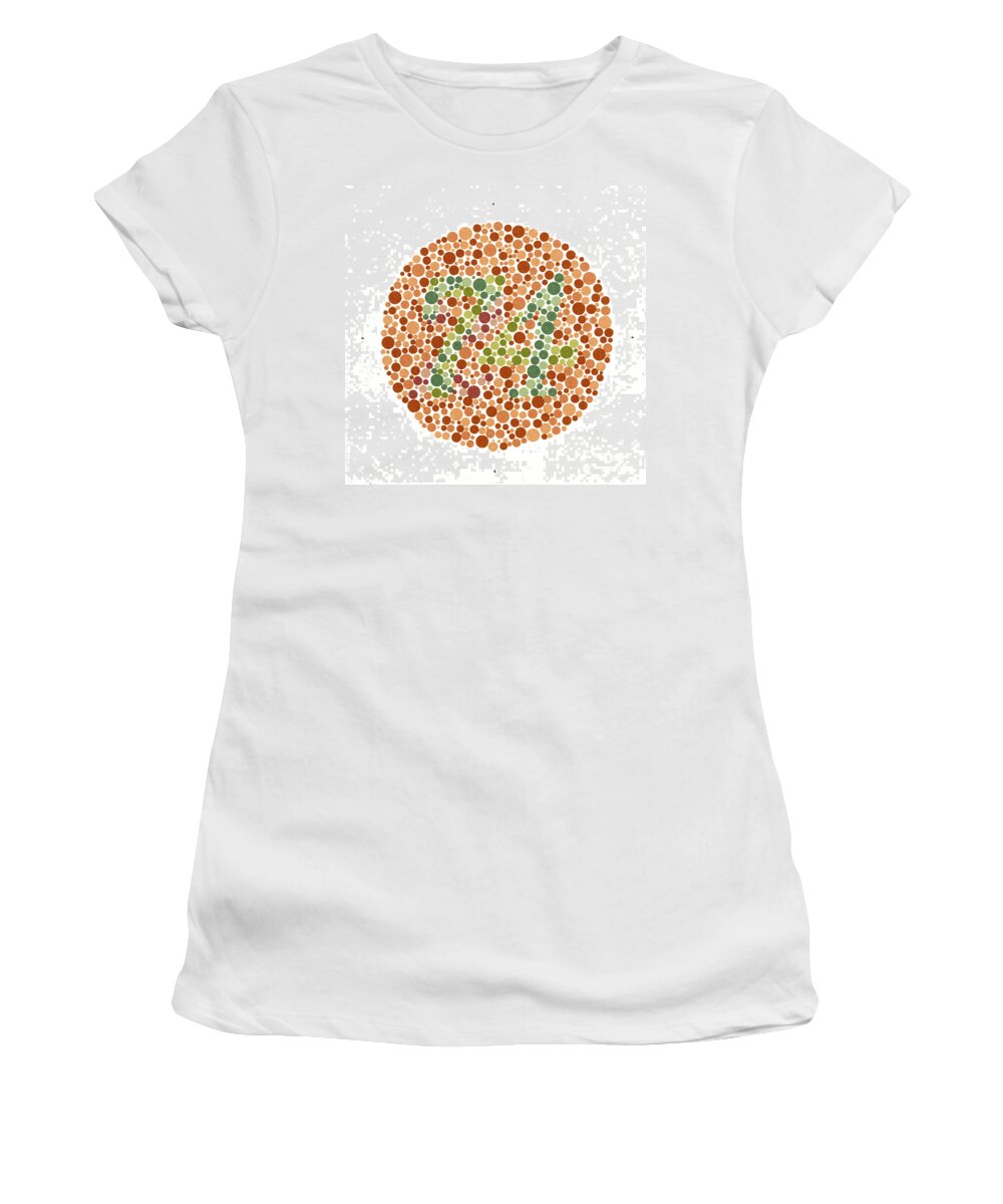 Color Women's T-Shirt featuring the photograph Ishihara Color Blindness Test #1 by Wellcome Images