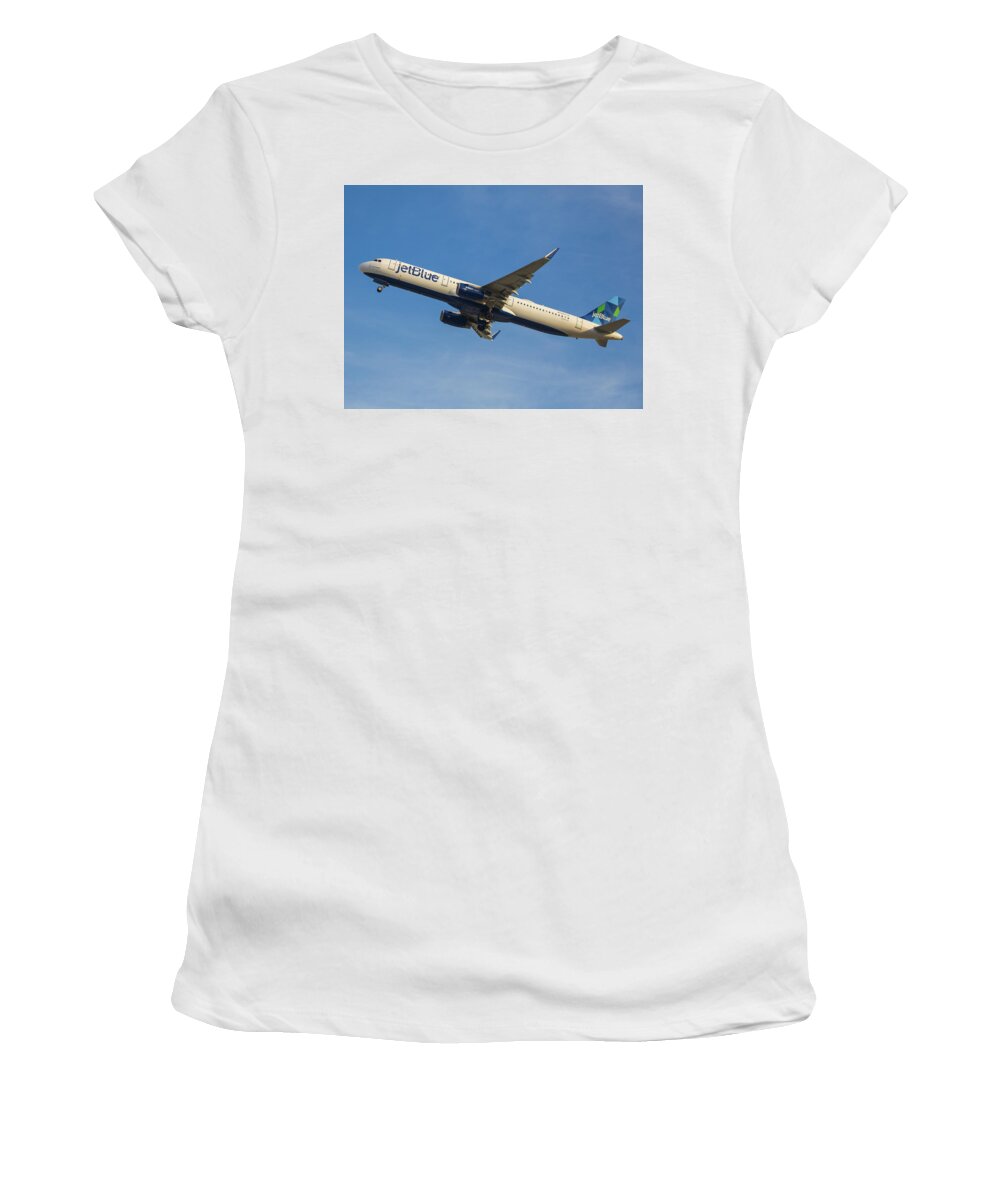 Jet Blue Women's T-Shirt featuring the photograph Jet Blue #2 by Dart Humeston