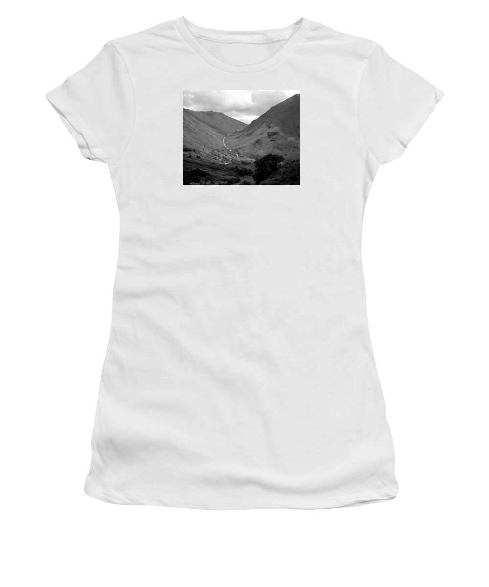 Mountain Women's T-Shirt featuring the photograph Mountain road #1 by Lukasz Ryszka