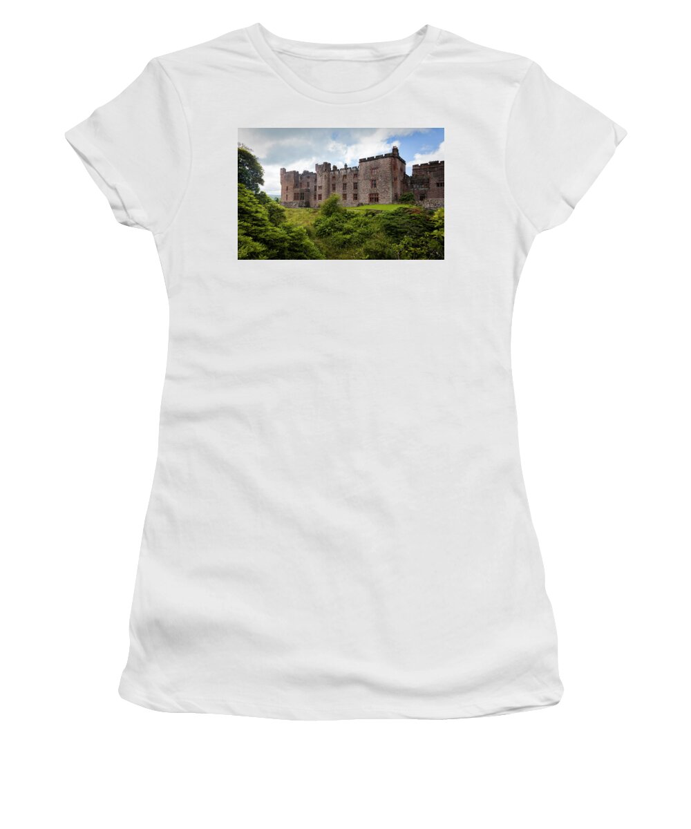 Muncaster Castle Women's T-Shirt featuring the photograph Muncaster Castle #1 by Ralph Muir