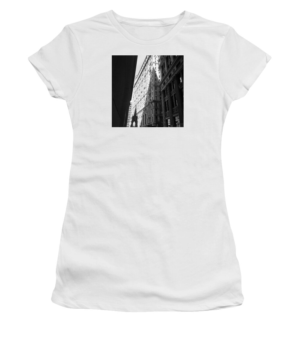 New York City Women's T-Shirt featuring the photograph NYC Black and White #1 by Sophie Jung