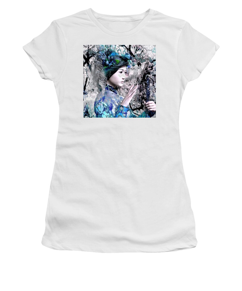 Our Lady Of China Women's T-Shirt featuring the digital art Our Lady of China 7 #1 by Suzanne Silvir