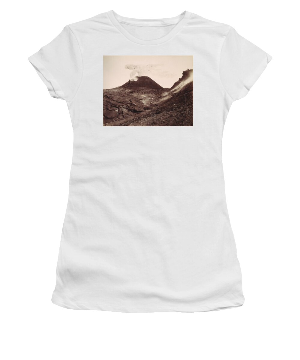 1880 Women's T-Shirt featuring the photograph Pompeii, Mt Vesuvius #1 by Granger