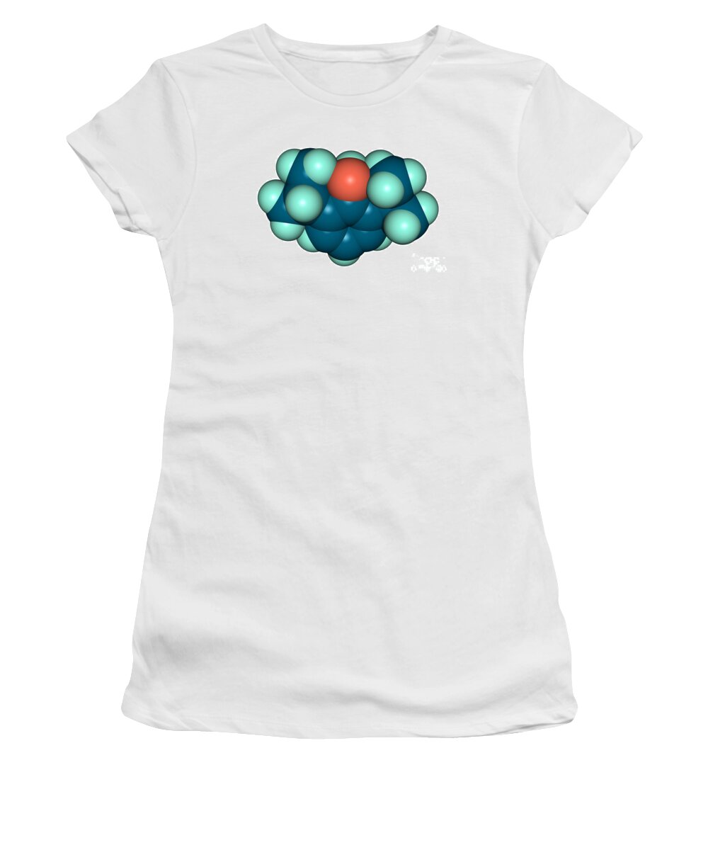 Science Women's T-Shirt featuring the photograph Propofol Diprivan Molecular Model #1 by Scimat