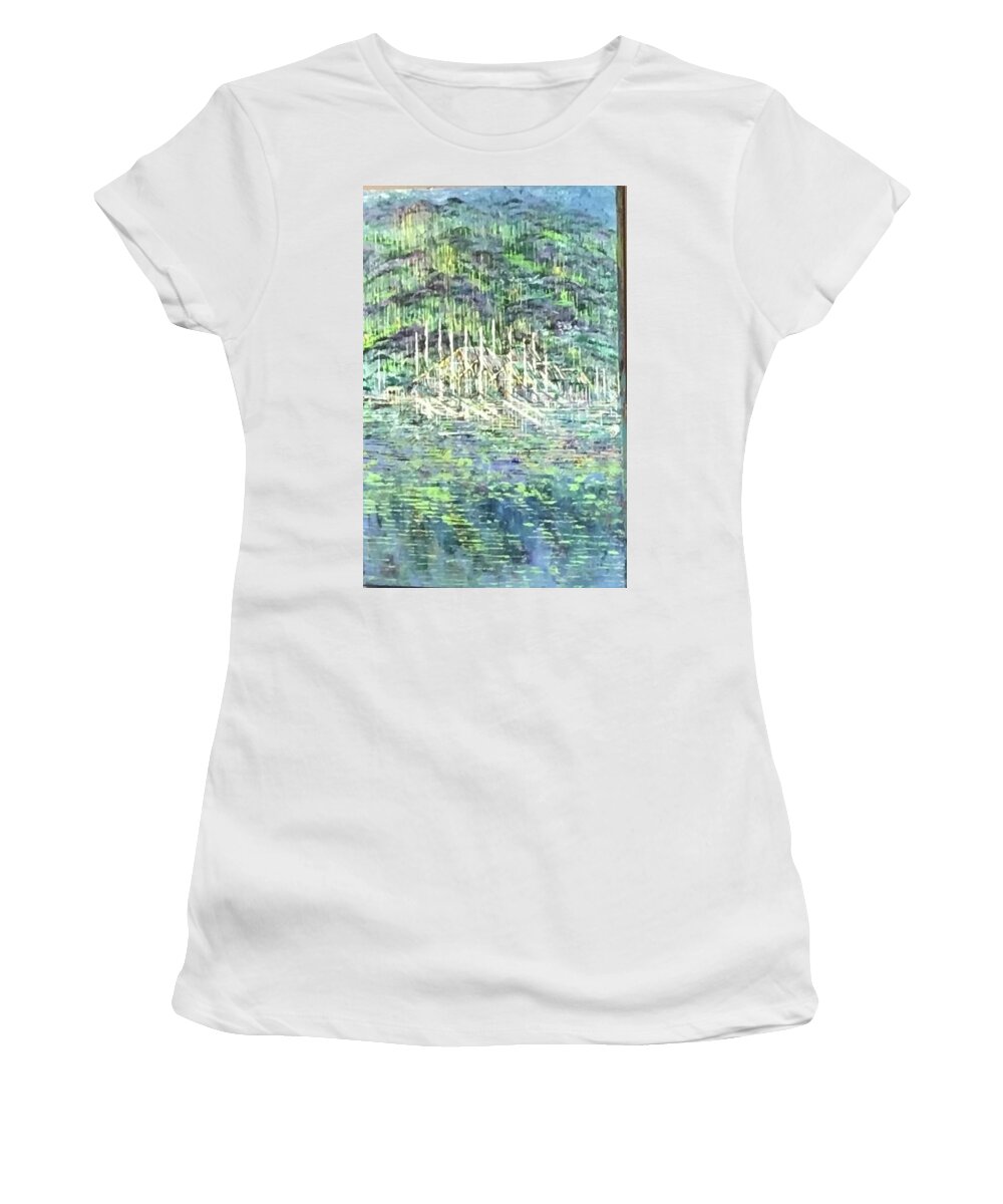 Impressionistic Women's T-Shirt featuring the painting The End of Summer #1 by George Riney