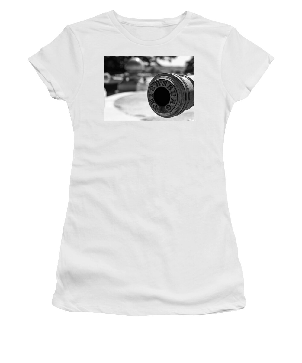 west Point Women's T-Shirt featuring the photograph Trophy Point Cannon #1 by Dan McManus