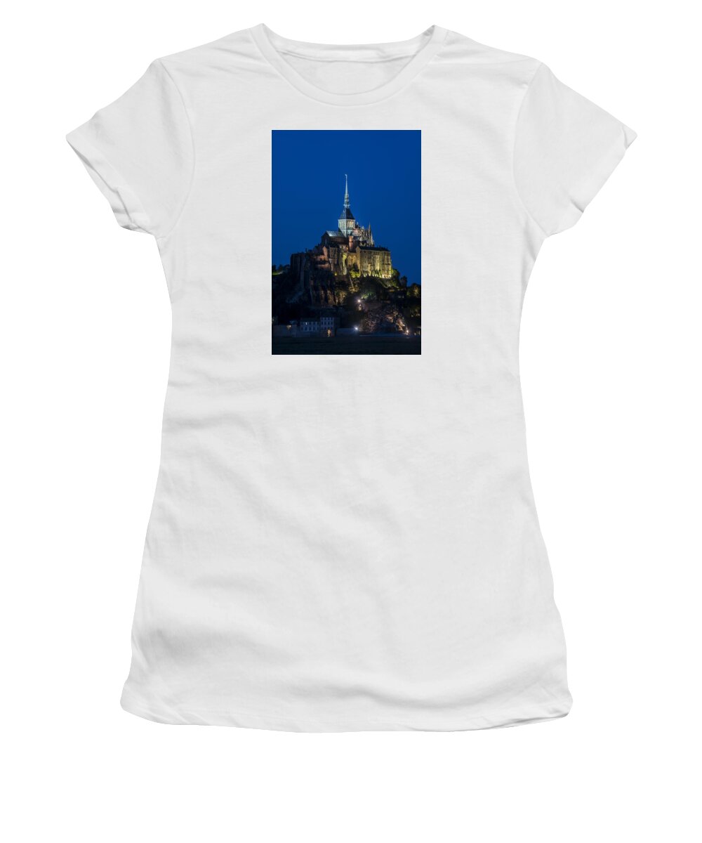 Mont Saint-michel Women's T-Shirt featuring the photograph 150915p142 by Arterra Picture Library