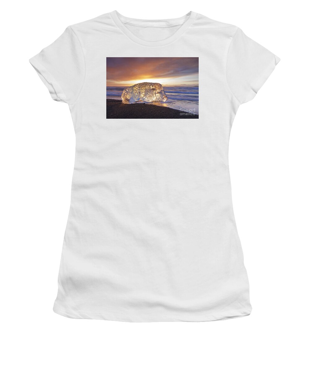 Translucent Women's T-Shirt featuring the photograph Ice washed ashore by Arterra Picture Library