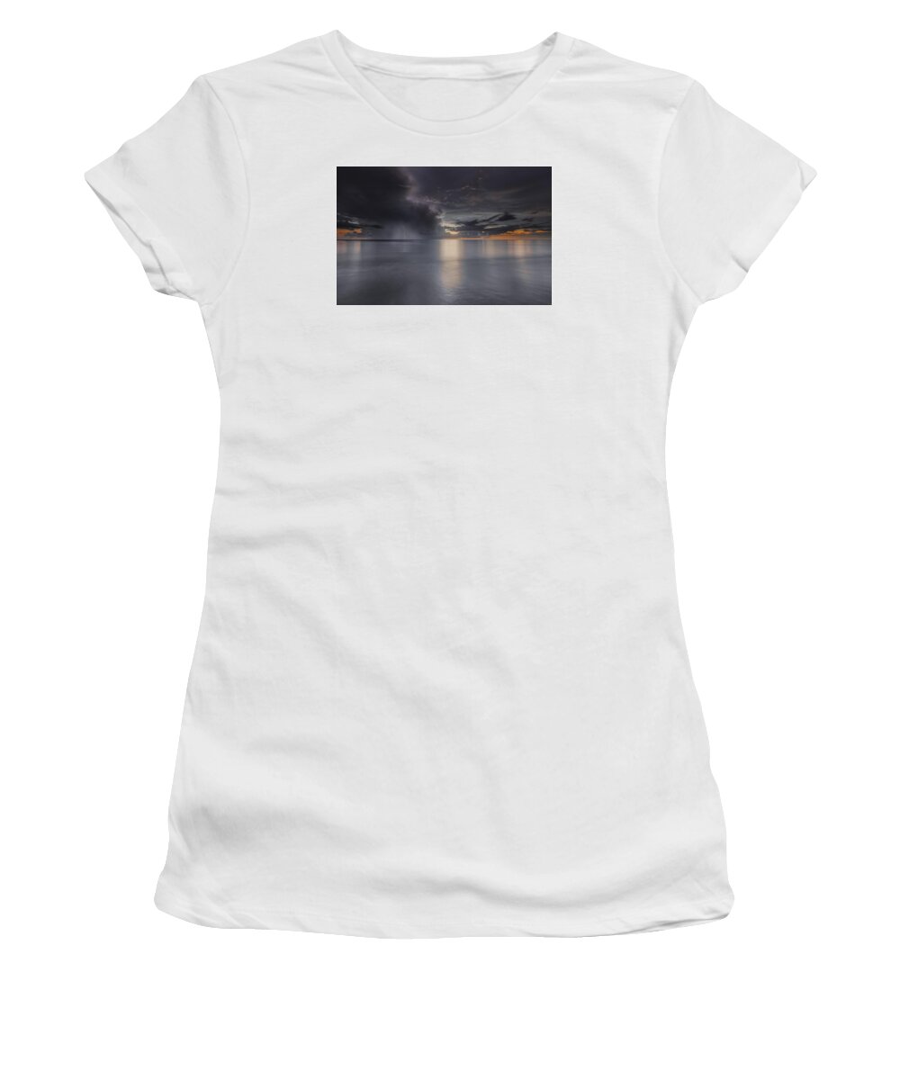 Naples Women's T-Shirt featuring the photograph Sunst over the Ocean by Peter Lakomy