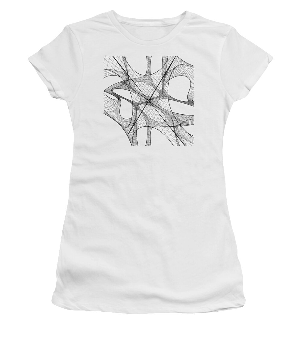 3D Geometric Organic Wireframe Shape #2 Women\'s T-Shirt by Nenad Cerovic -  Pixels