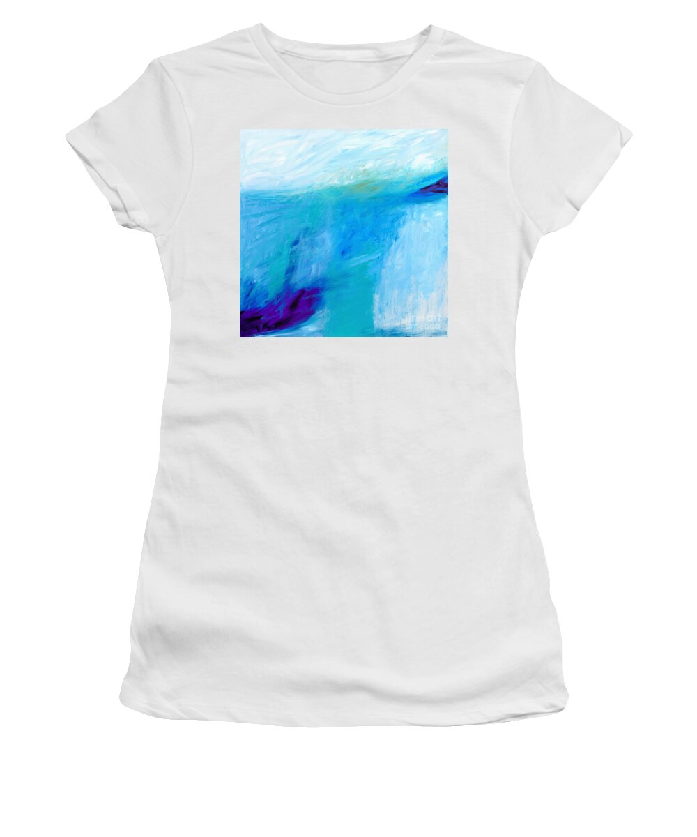 Seascape Paintings Women's T-Shirt featuring the painting Fantasy Seascape by Art by Danielle