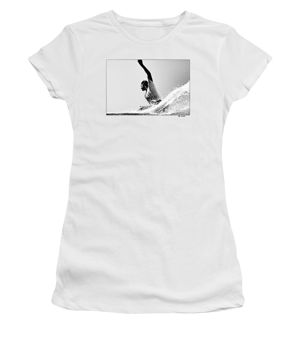 Surfing Women's T-Shirt featuring the photograph jammin signature T by Nik West
