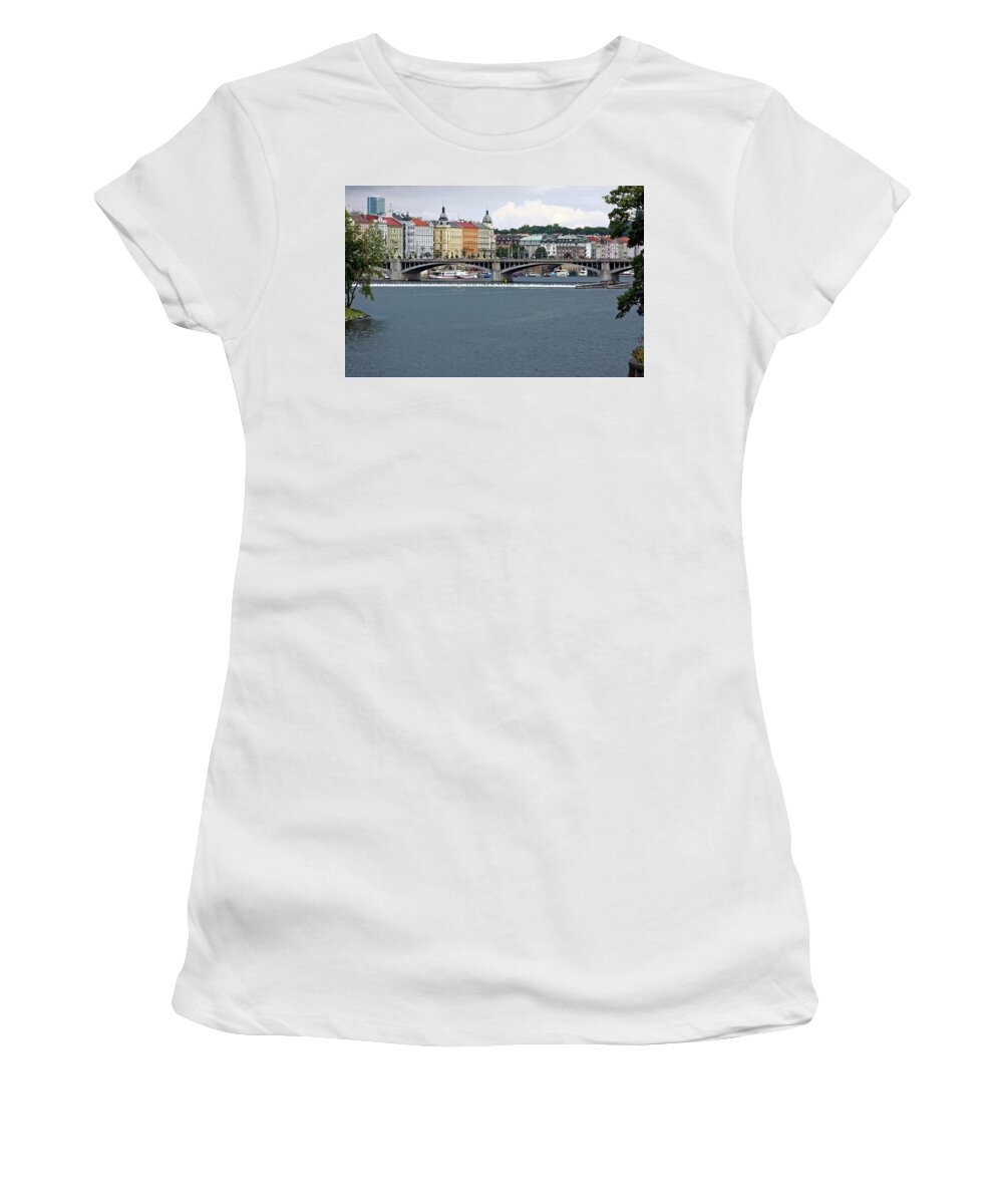 Manesuv Most Women's T-Shirt featuring the photograph Manes Bridge Prague #2 by Sally Weigand
