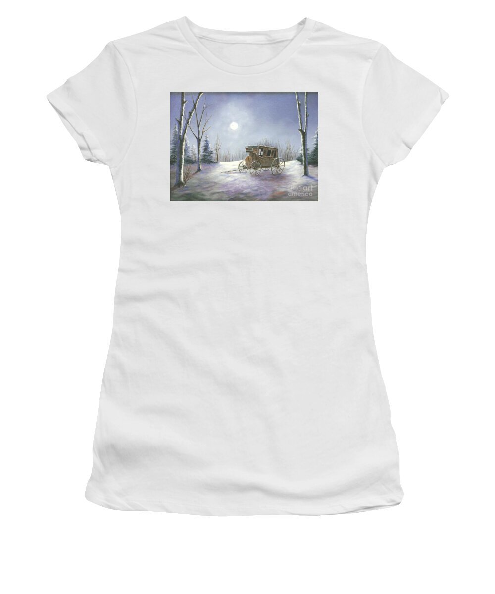 Landscape Women's T-Shirt featuring the painting The Past by Jerry Walker