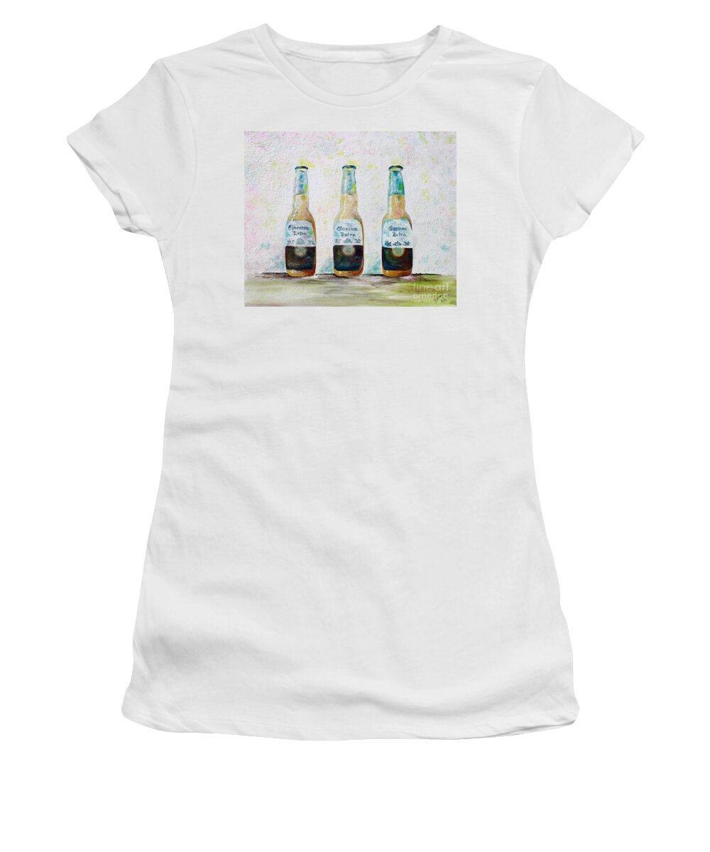 Beer Women's T-Shirt featuring the painting Three Amigos by Barbara Teller