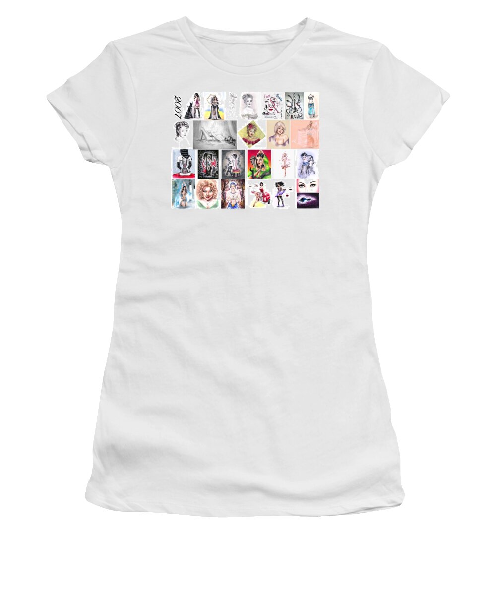 Erotica Women's T-Shirt featuring the digital art 2007 Works by Scarlett Royale