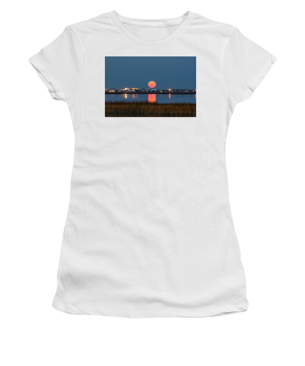 Supermoon Women's T-Shirt featuring the photograph 2017 Supermoon by Francis Trudeau