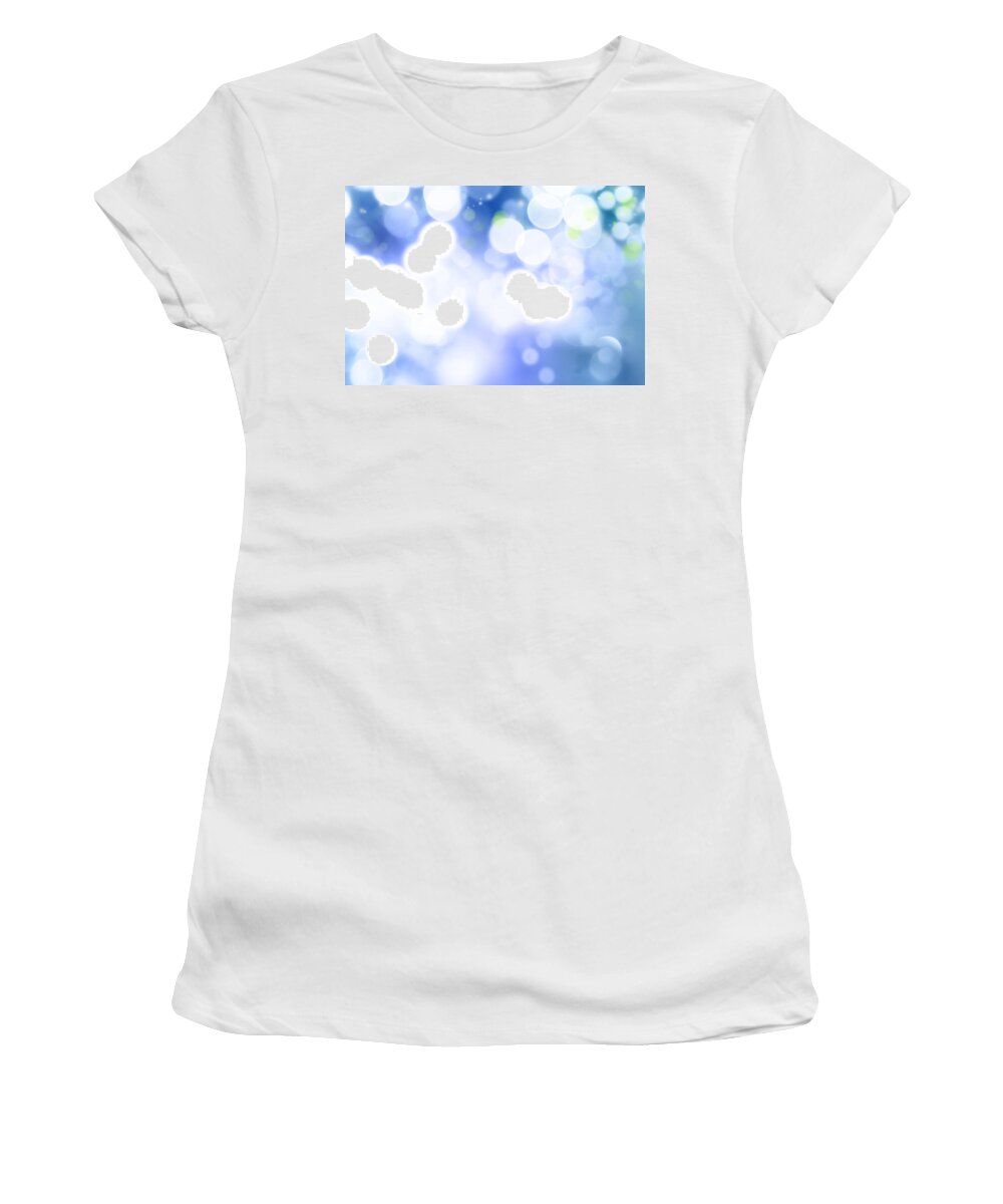 Abstract Women's T-Shirt featuring the photograph Night swimming by Les Cunliffe