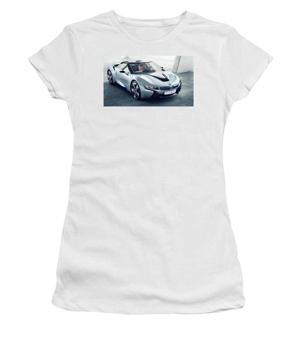 Bmw I8 Concept Spyder Women's T-Shirt featuring the photograph BMW i8 Concept Spyder #3 by Jackie Russo