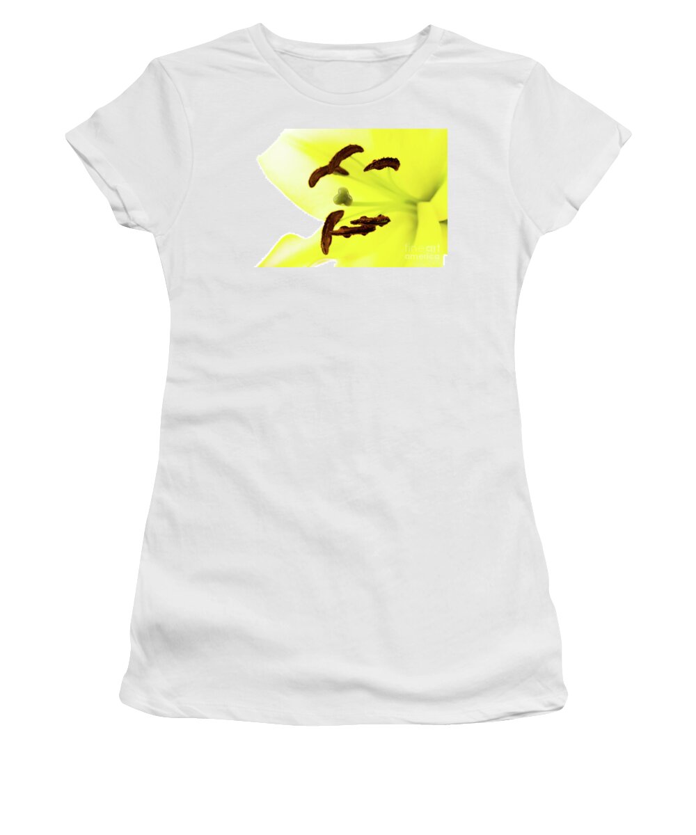 Abstract Women's T-Shirt featuring the photograph Oriental Lily Flower by Raul Rodriguez