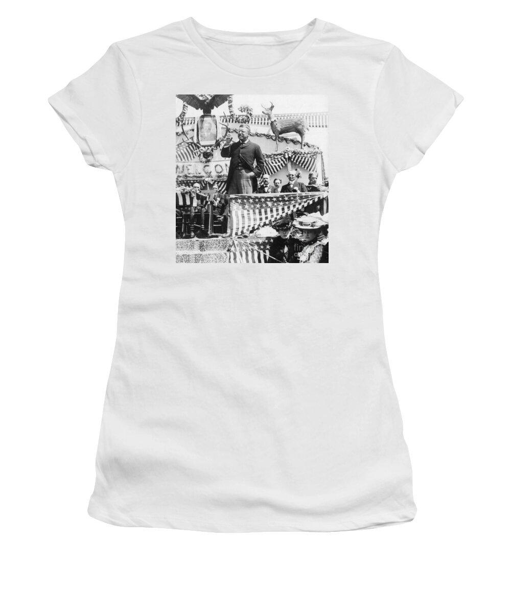 History Women's T-Shirt featuring the photograph Theodore Roosevelt, 26th American #3 by Photo Researchers