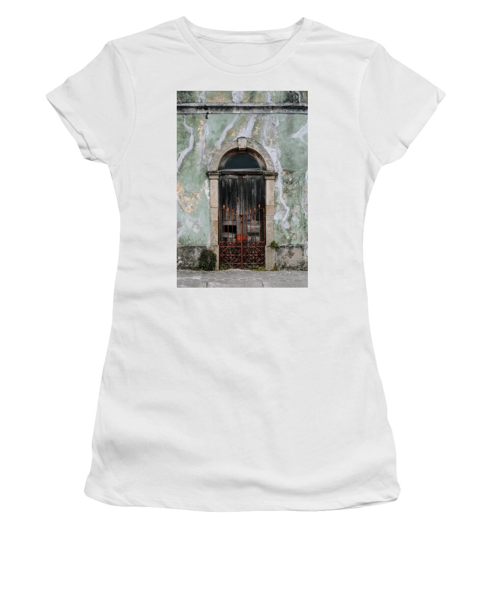 Weathered Door Women's T-Shirt featuring the photograph Door With No Number #4 by Marco Oliveira