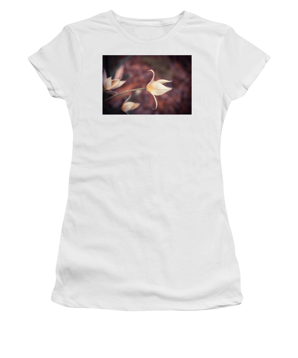 Floral Women's T-Shirt featuring the photograph First spring flowers #4 by Lilia S