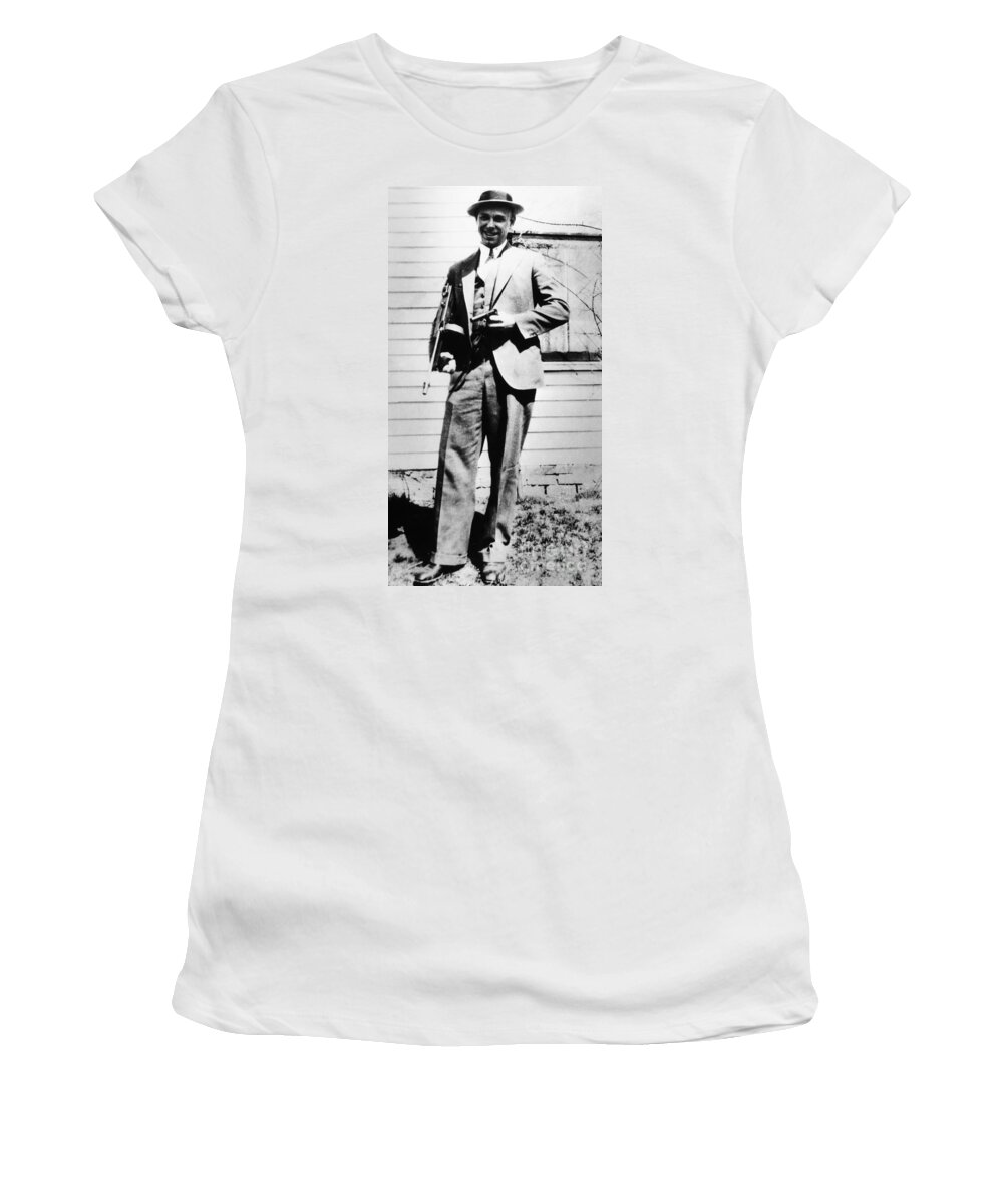 1934 Women's T-Shirt featuring the photograph John Dillinger #1 by Granger