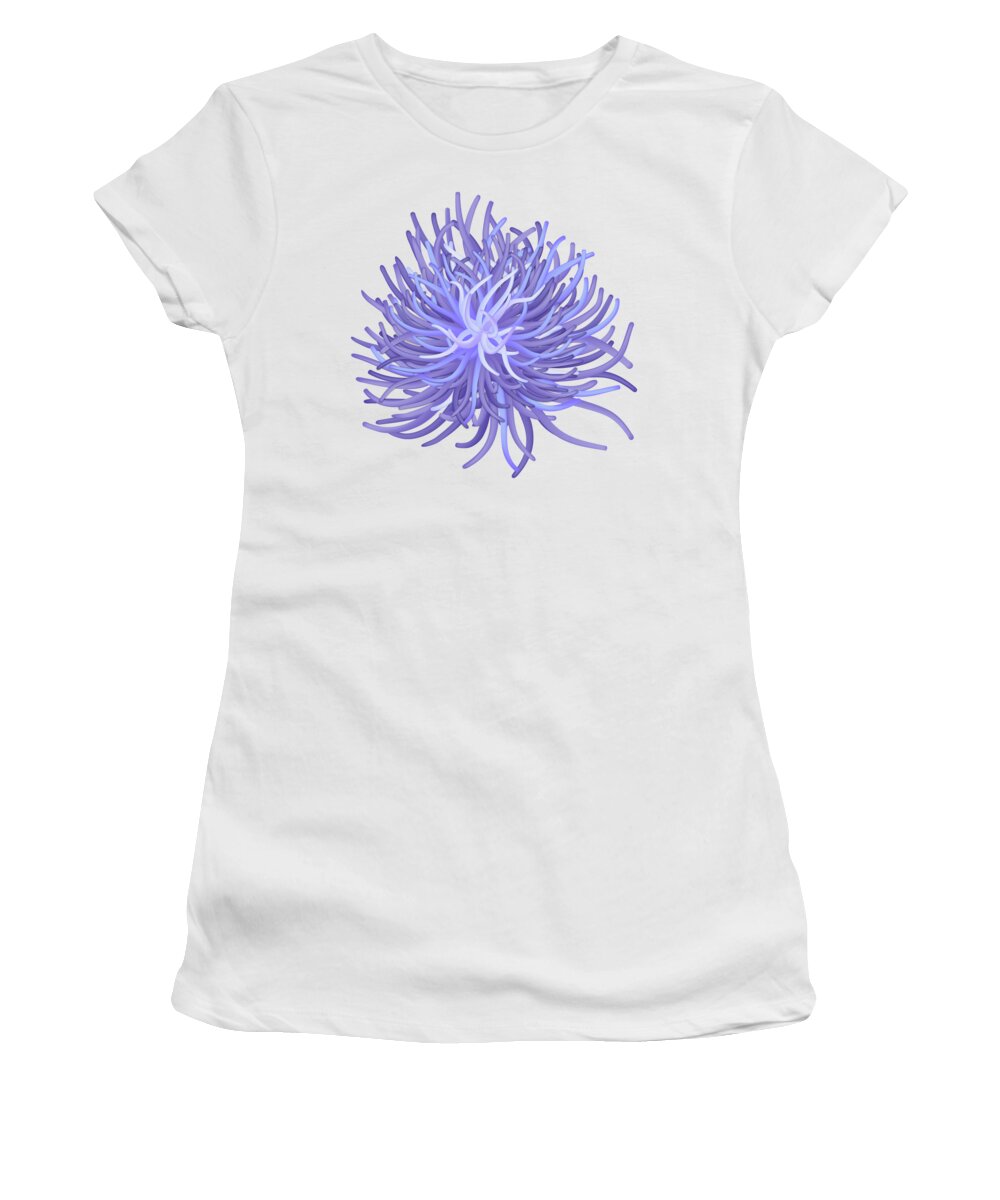 Anemone Women's T-Shirt featuring the digital art Sea Anemone #4 by Michal Boubin