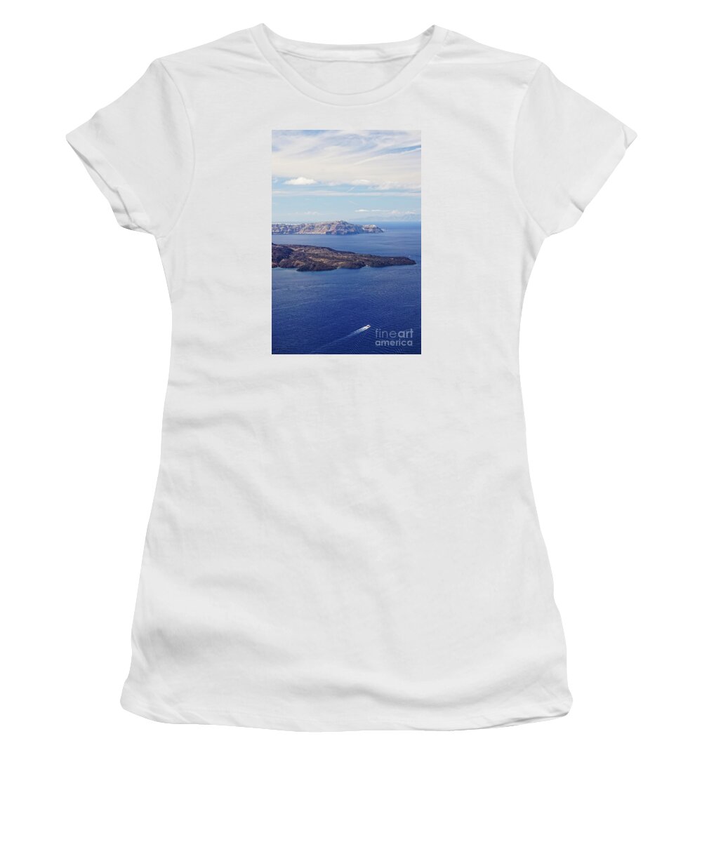Santorini Women's T-Shirt featuring the photograph Santorini #5 by HD Connelly