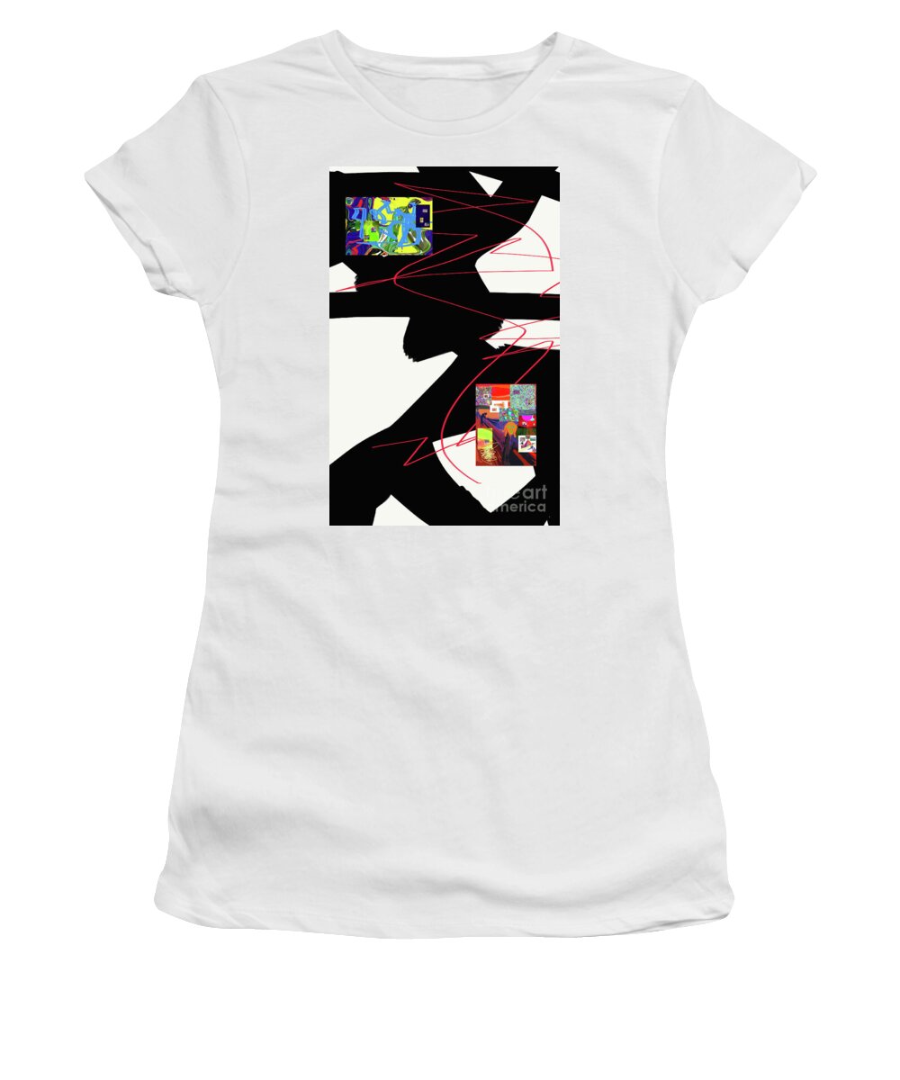 Walter Paul Bebirian Women's T-Shirt featuring the digital art 6-22-2015dabcdefghijklmnopqrtuvwxyzabc by Walter Paul Bebirian