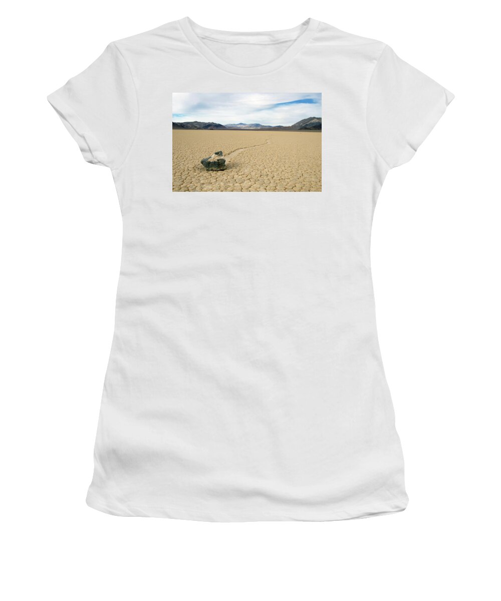 Death Valley Women's T-Shirt featuring the photograph Death Valley Racetrack #6 by Breck Bartholomew