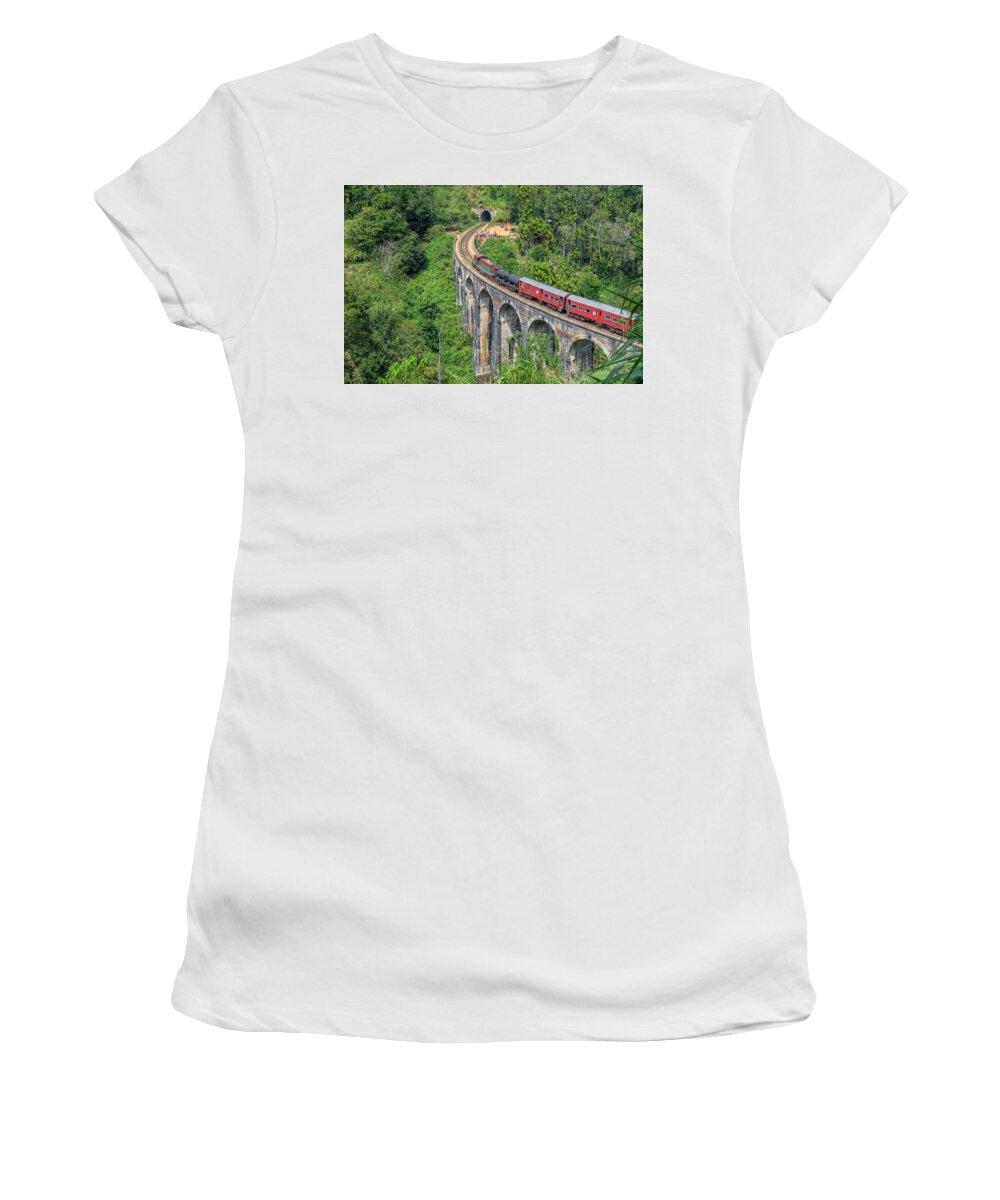 Nine Arches Bridge Women's T-Shirt featuring the photograph Ella - Sri Lanka #6 by Joana Kruse