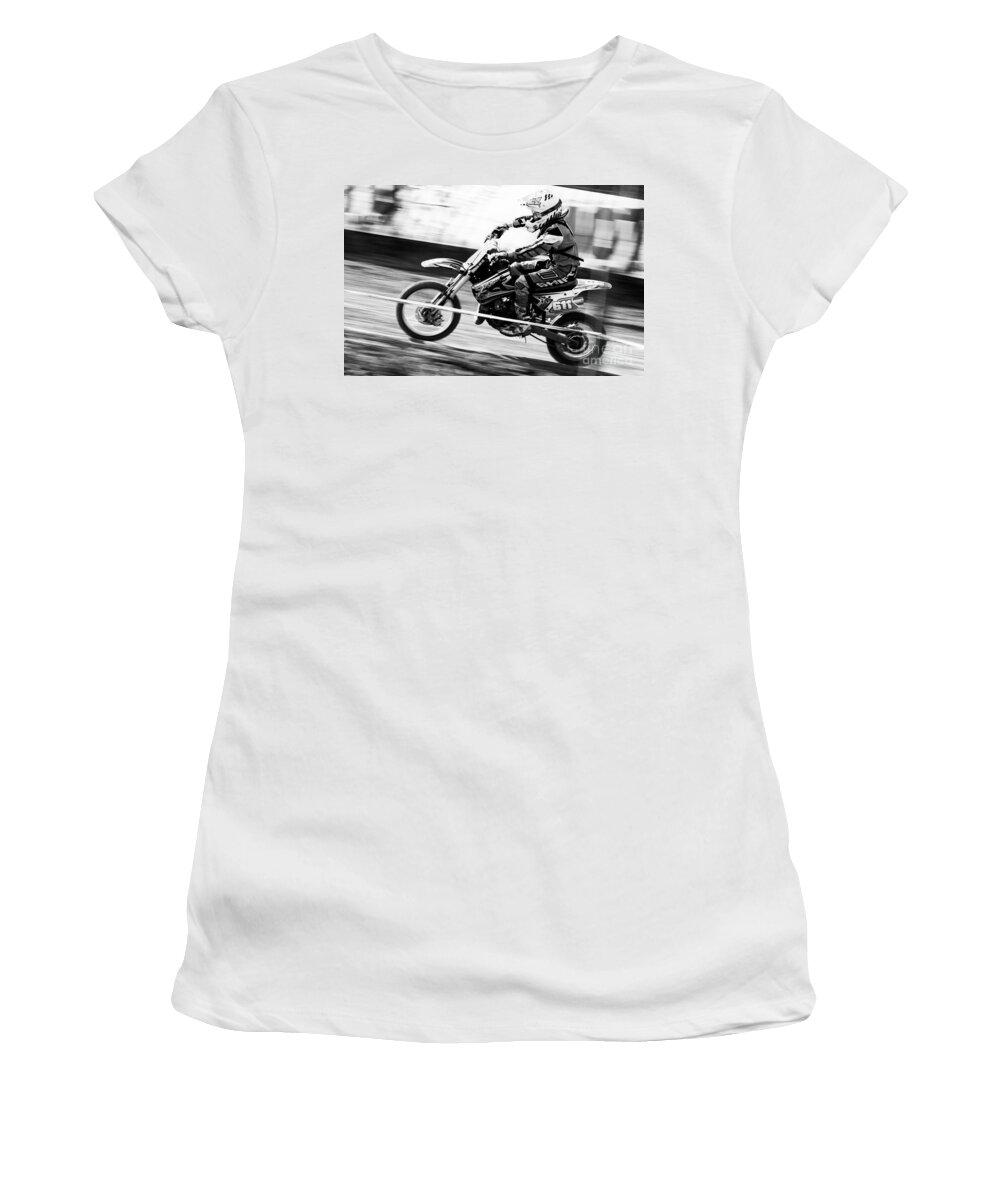 Bike Women's T-Shirt featuring the photograph Motocross #6 by Ang El