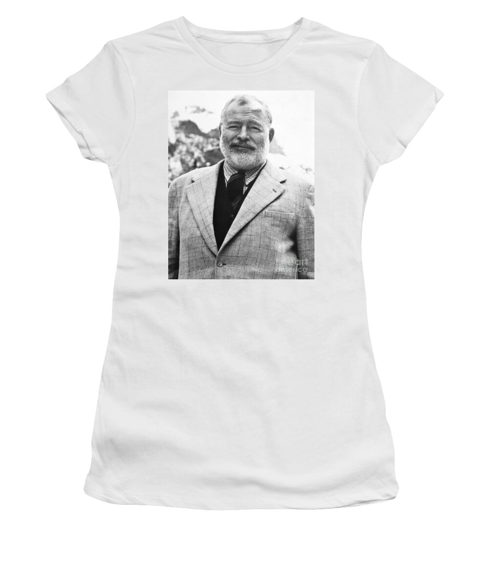 20th Century Women's T-Shirt featuring the photograph Ernest Hemingway #7 by Granger