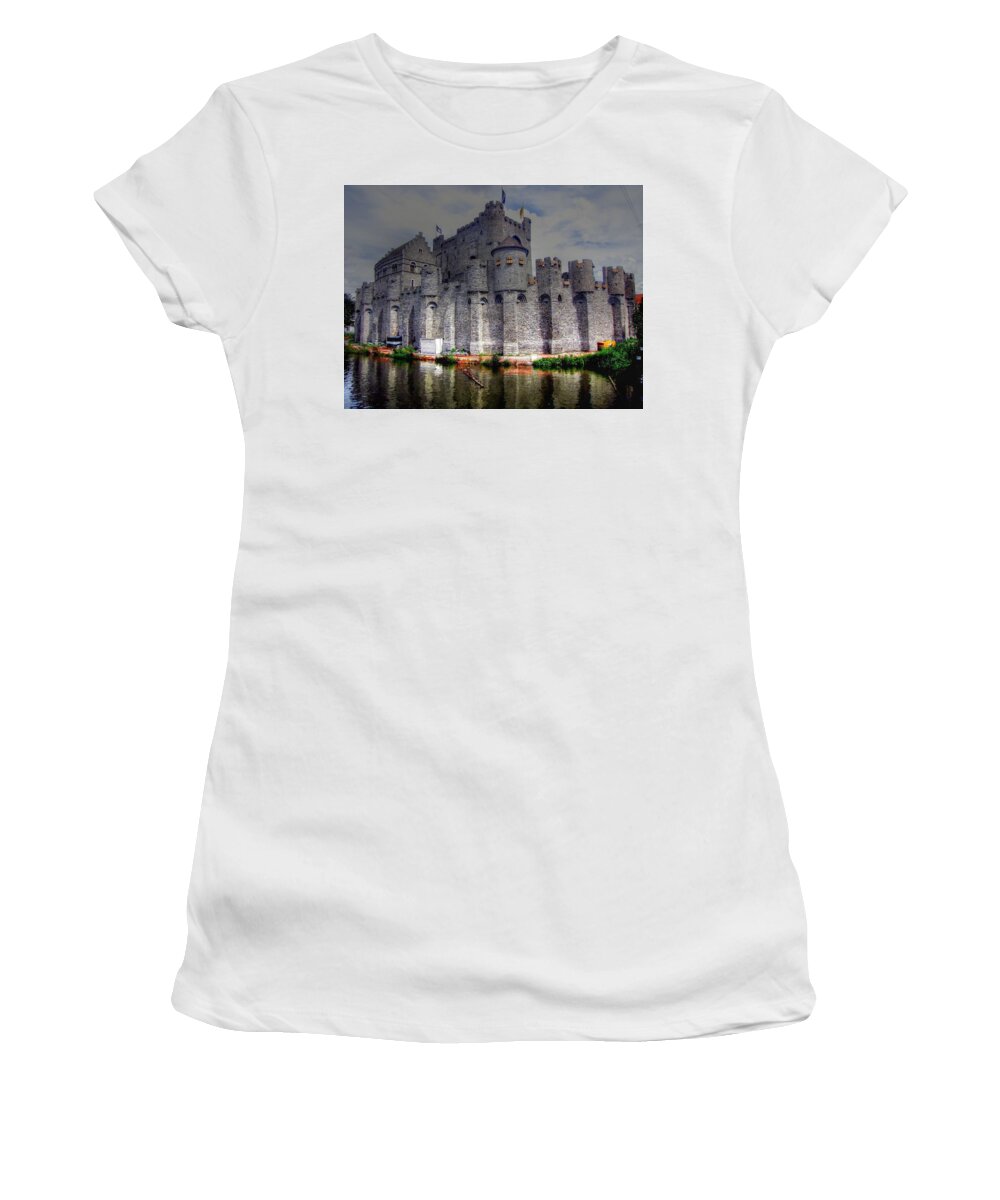 Ghent Belgium Women's T-Shirt featuring the photograph Ghent BELGIUM #7 by Paul James Bannerman