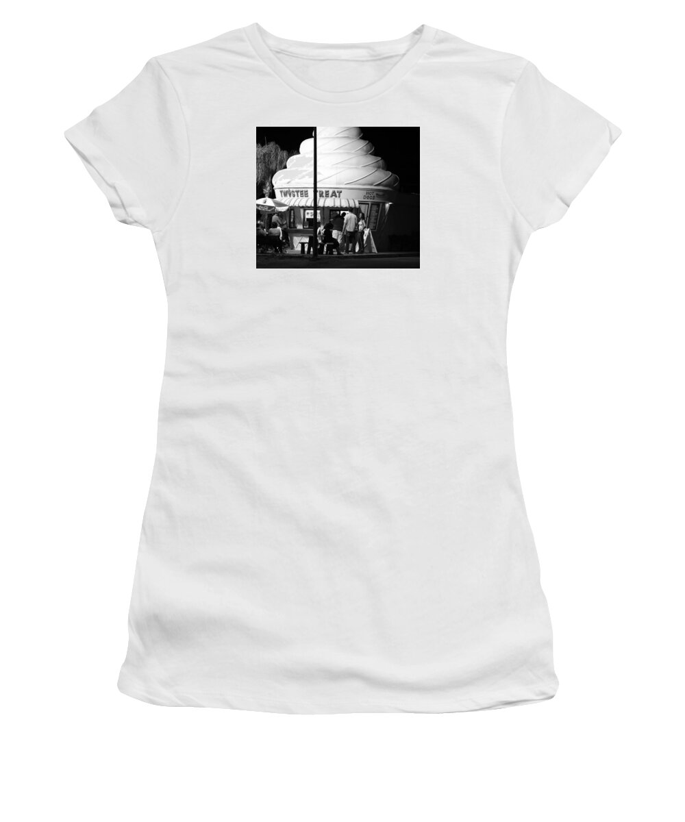 People Women's T-Shirt featuring the photograph Twistee Treat by David Ralph Johnson