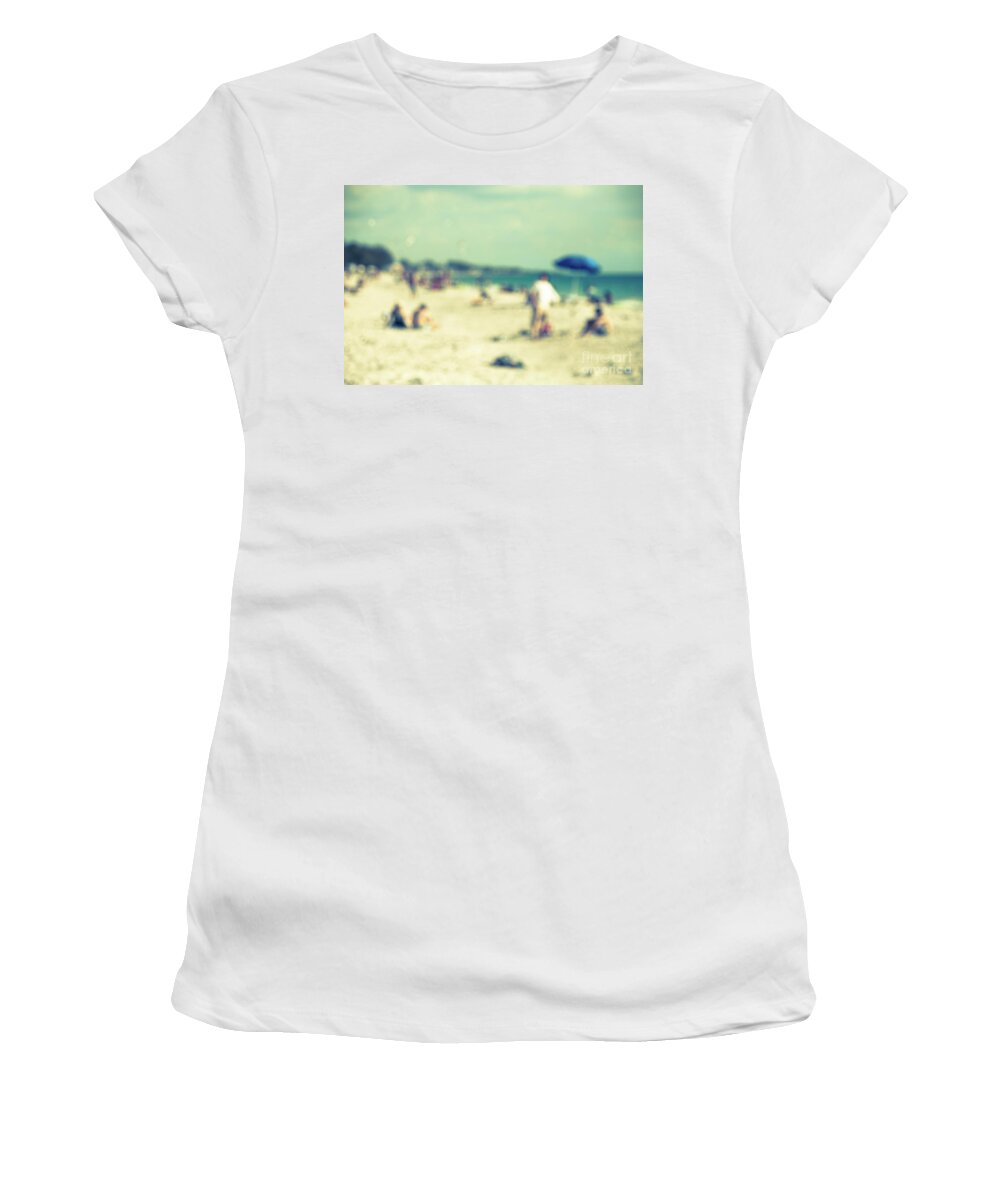 Beach Women's T-Shirt featuring the photograph a day at the beach I by Hannes Cmarits