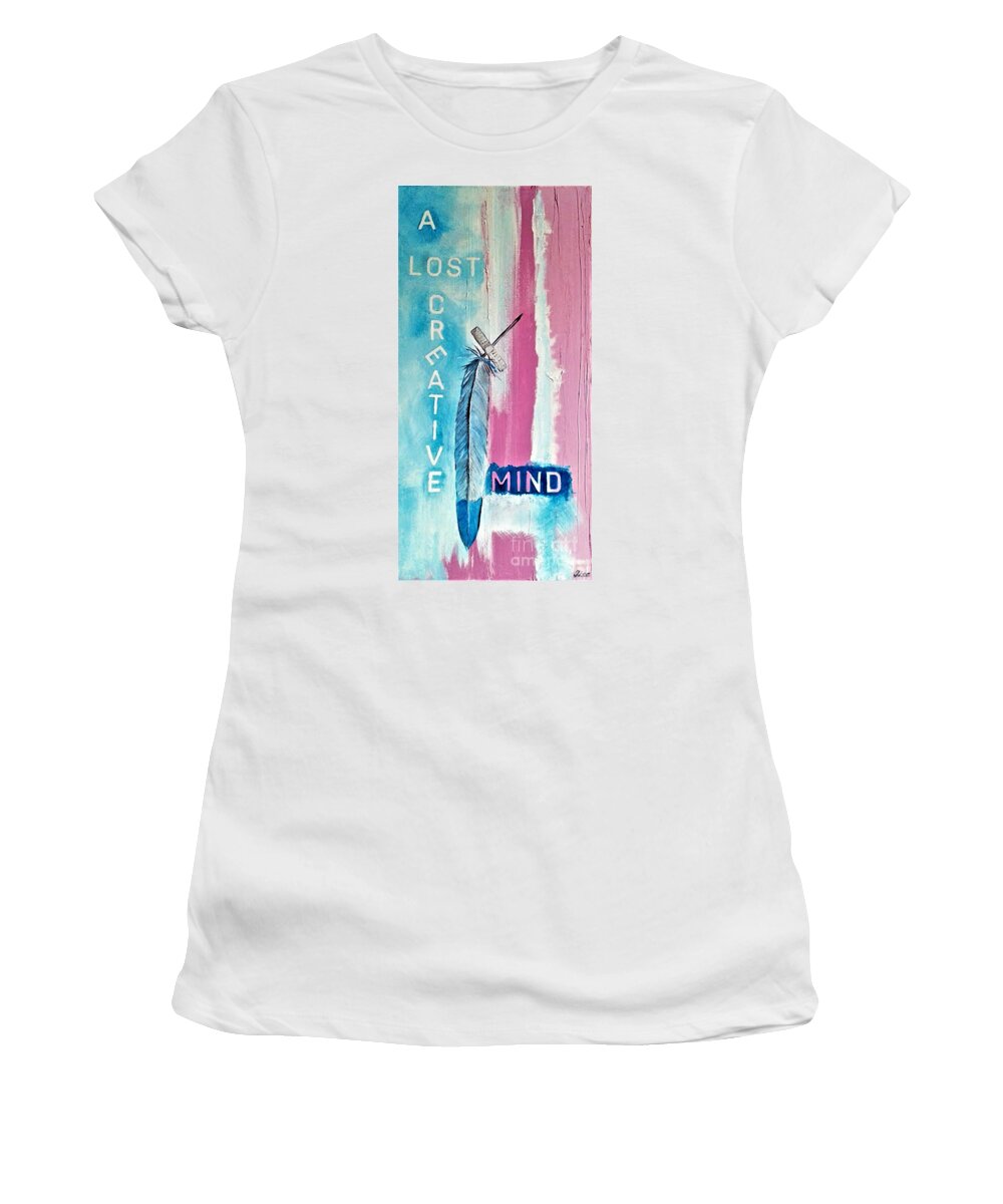 Lost Women's T-Shirt featuring the painting A Lost Creative Mind by Tracey Lee Cassin